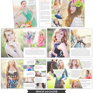 Senior Photography Digital Magazine INSTANT DOWNLOAD Bright Day E903 image 1