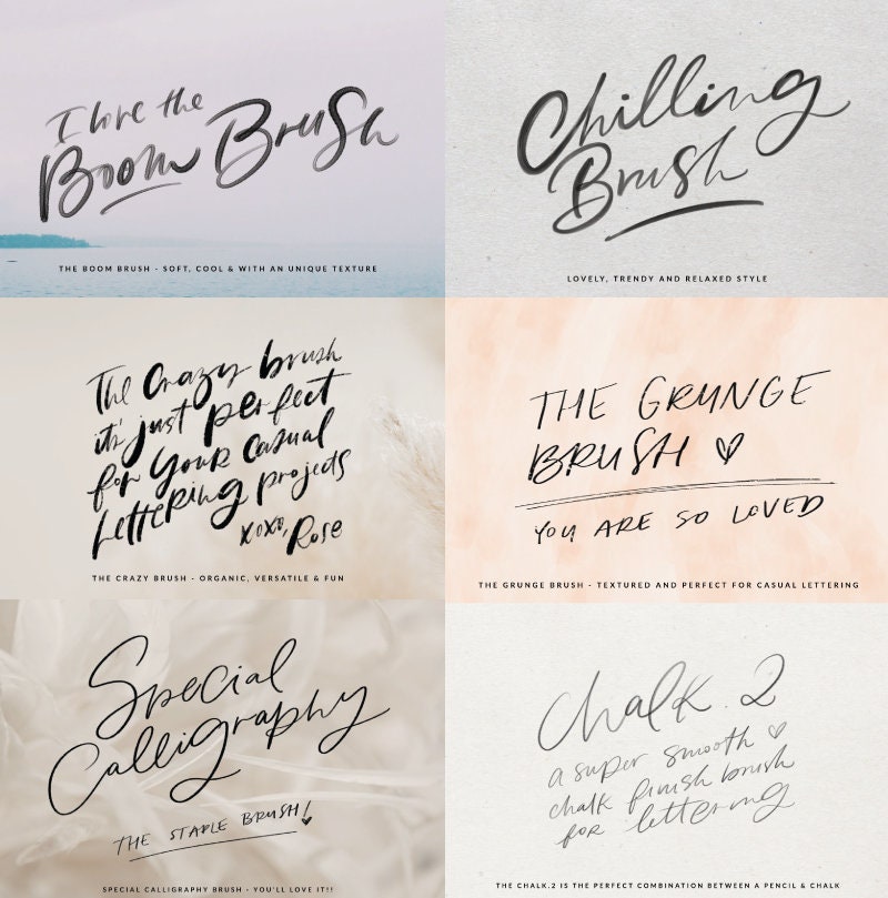 Procreate Brushes Set I - for iPad Pro Lettering - Handlettering Custom ...
