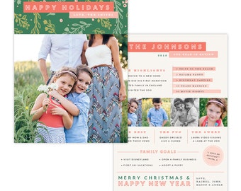 5x7 Year in review card - Instant download - e1381
