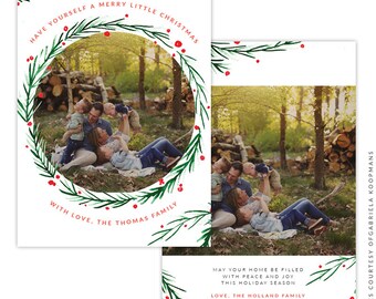 Christmas 5x7 Photo Card - Instant download - e1507