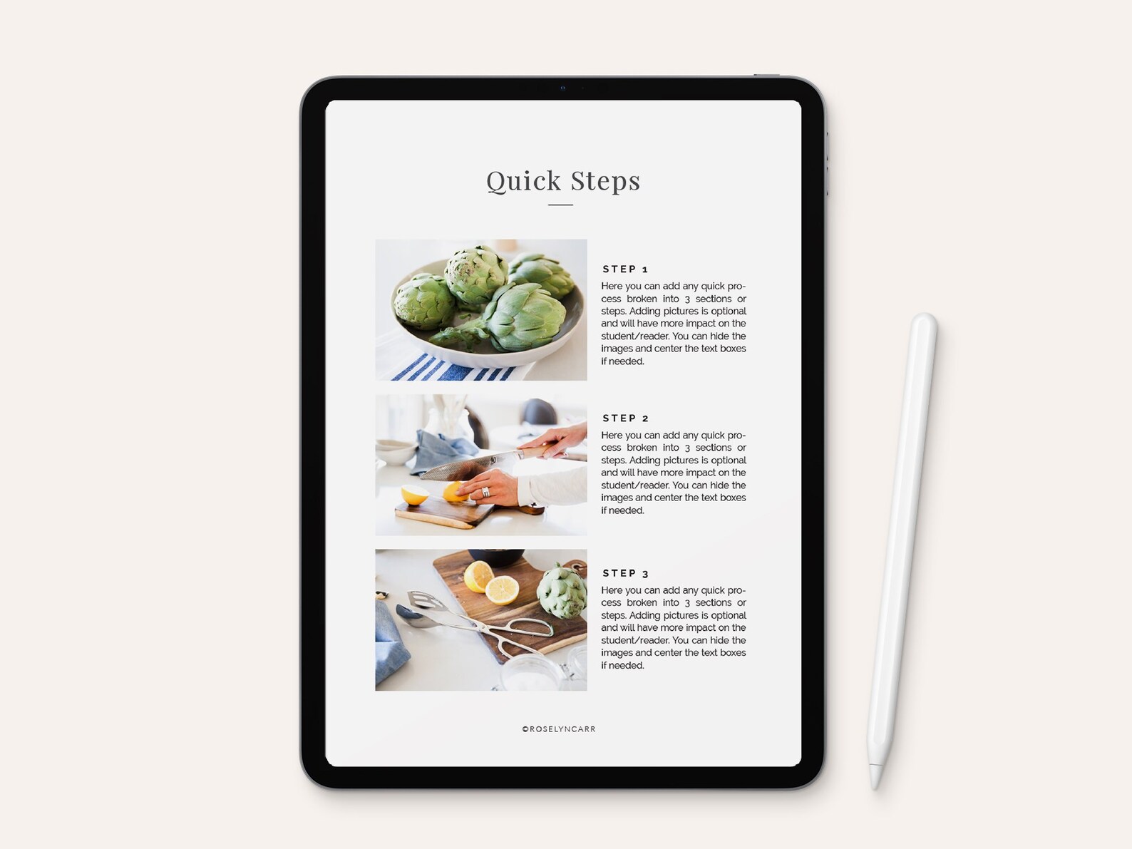Creating Tutorial Templates Step by Step Tutorial Template - Etsy