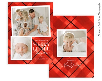 Christmas Photocard Template | Merry Little
