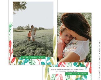 Christmas 5x7 Photo Card - Instant download - e1504