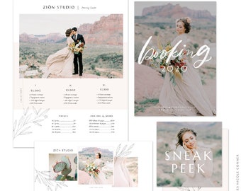 Photography Marketing Set for Wedding Photographers • Branding Stationery & Digital Set | Zion