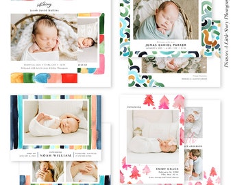 Birth Announcement Photocard Bundle | Hello Baby