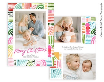 Christmas Photocard Template | All is Bright