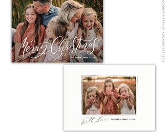 Christmas 5x7 Photo Card | Christmas Glitter