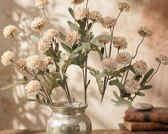 Fausse soie beige pour maman | Décoration de mariage avec mini tiges de chrysanthème