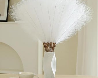 30 brins d'herbe de pampa blanche | Décoration de mariage bohème 24 pouces