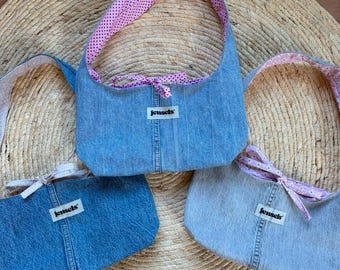 Denim mini bag