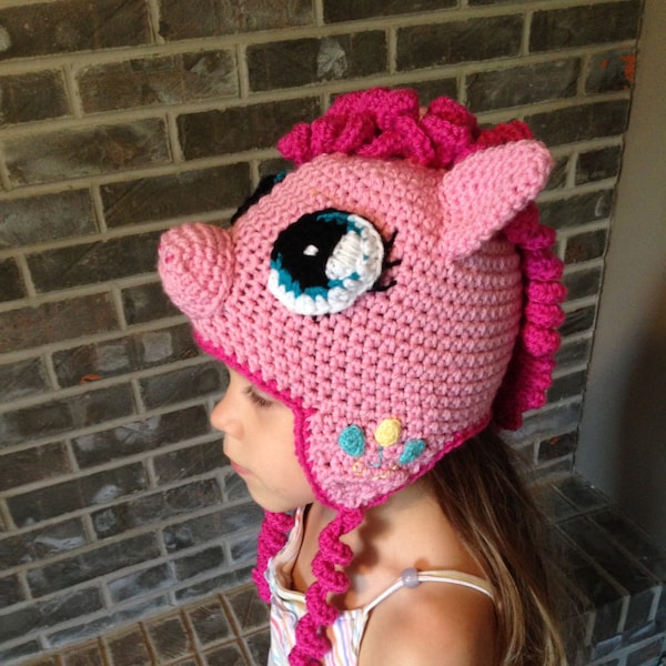 Pinkie Pie, My Little Pony, crochet hat **PATTERN ONLY**