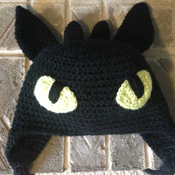 Toothless, How to Train Your Dragon, crochet hat **PATTERN ONLY**