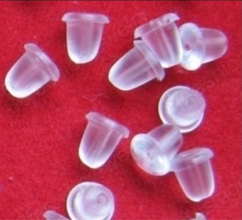 400 Clear Rubber Earring Stopper Back 4 x 3 mm ew072 Etsy