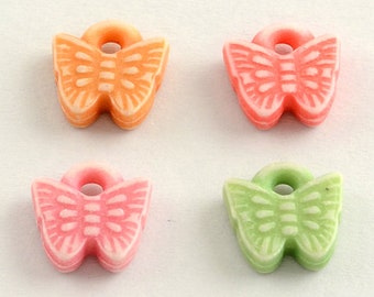 150 Butterfly Charms Kids Craft Plastic Acrylic Random Multicolor Mix 10 x1 0 mm US Seller pa186