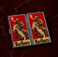 Vintage cowboy Cigarette Case Double Sides Art Design Metal Zigarettenetui Joint Holder product logo
