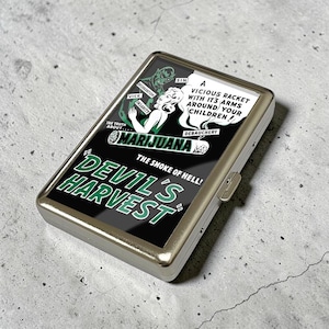 Devils Harvest Cigarette Case Art Design Metal Zigarettenetui Joint Holder