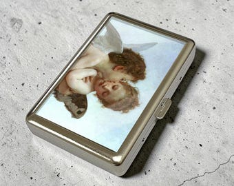 Scary Kiss Cigarette Case Art Design Metal Zigarettenetui Joint Holder