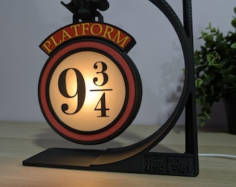 Harry Potter Platform 9 3/4 Lamp, Platform 9 3/4 Sign Bedside Light, Nerd and Geek Gift, Fully 3D Printed Decoration
