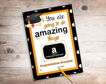 Graduation Amazon Geschenkkartenhalter zum Ausdrucken, Klasse von 2026, Herzlichen Glückwunsch graduiert, (digitaler Download)