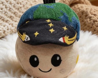 Peluche Rise, missione spaziale lunare NASA, peluche per amanti dello spazio, giocattolo di peluche Rise, portachiavi di peluche Artemis Zero-G, ciondolo per zaino con mascotte spaziale