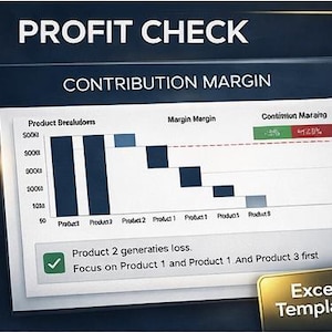Product Profitability Calculator Excel | Break Even & Margin Analysis Template