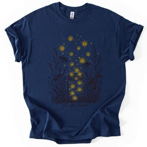 Firefly Nights Shirt, Firefly T-Shirt, Lightning Bug Tee, Summer Nature Shirt, Cottagecore Tee, Mason Jar Graphic Tee
