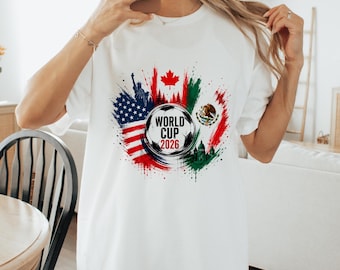 Fußball 2026 Shirt, USA Mexiko Kanada Fußball-T-Shirt, Fußballfan T-Shirt, Spieltag Geschenk für Fußballliebhaber
