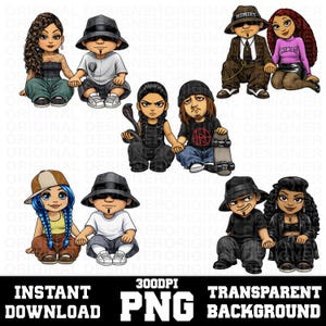 lil homies png, mijo png, chicana png, Chola kids png, cut file, homies sublimation, chola chibi png, 90s png, homies clipart, cholo cricut