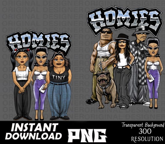 Lil Homies PNG, 90s Homies Sublimation PNG, 90s Old School PNG