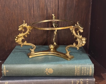 Ornate Mid-Century Italian Brass Pedestal Stand