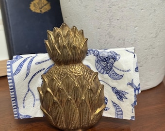 VTG Brass Pineapple Napkin Holder