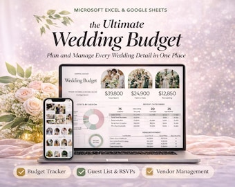 Wedding Planner Template, Wedding Planner Printable, Wedding Checklist, Wedding Budget Planner, Editable Wedding Planner, Bridal Organizer