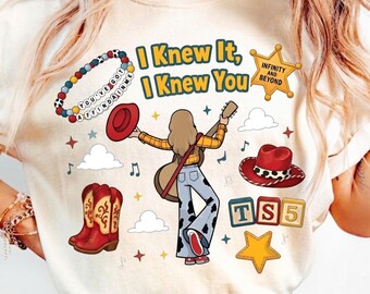 Toy Story and TS 5 PNG, I knew it I knew you friendship bracelet doodle graphic png