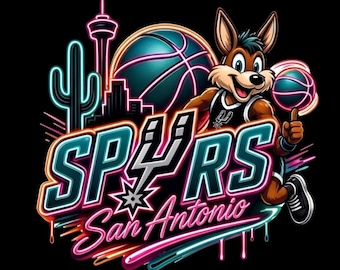 Go Spurs Basketball Team PNG, San Antonio coyote sublimation File