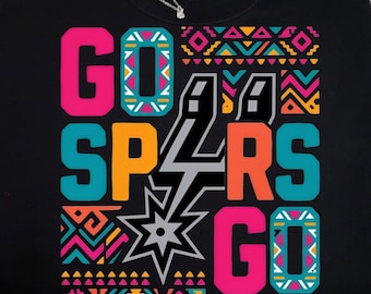Go Spurs Go Fiesta color PNG, San Antonio basketball 2026 Sublimation File