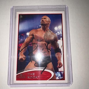 The Rock Wwe Card - Etsy
