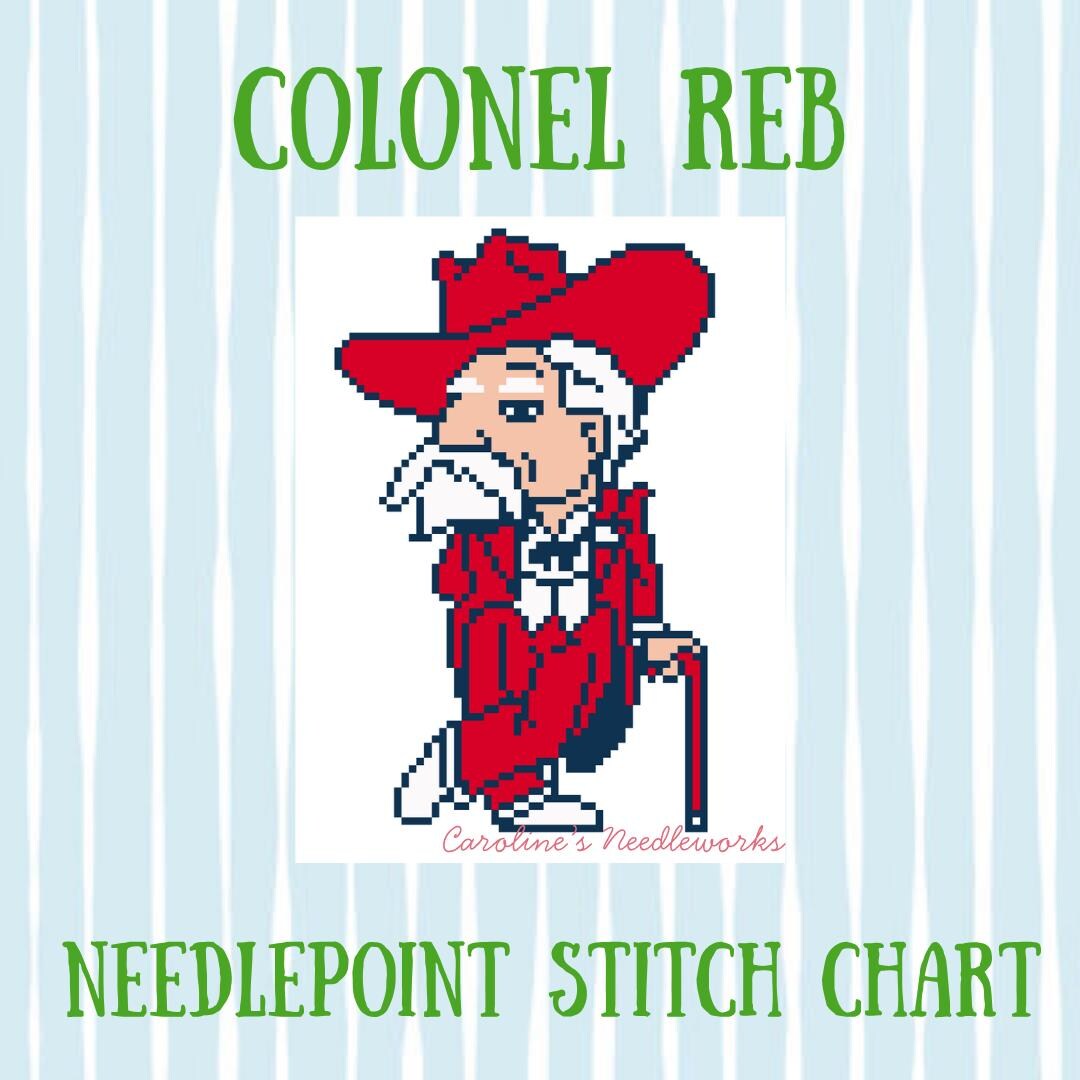 Colonel Reb Pattern Colonel Reb Digital Needlepoint Chart - Digital Download - Etsy