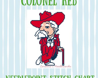 Colonel Reb Digital Needlepoint Chart - Digital Download
