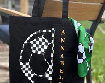Personalized Soccer Tote Bag | Team Mom Game Day Bag | Tournament Weekend Carryall