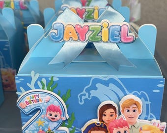 Spersonalizowane pudełka na przyjęcia Bebe Fin | Upominki urodzinowe w stylu Under the Sea