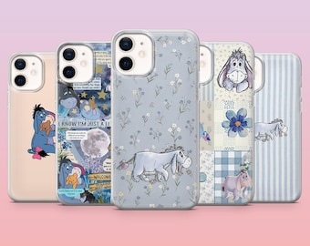 Eeyore Phone Case Winnie Pooh Donkey Cover for iPhone 17Pro, 16, 15, 14, 13, 12, Samsung S26, S25, S24, S23Fe, A16, A56, Pixel 10, 9 Pro
