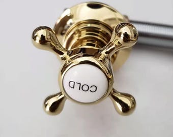 Classic Deck-Mounted Faucet Handles for Traditional Bathrooms (5-Year Warranty)
