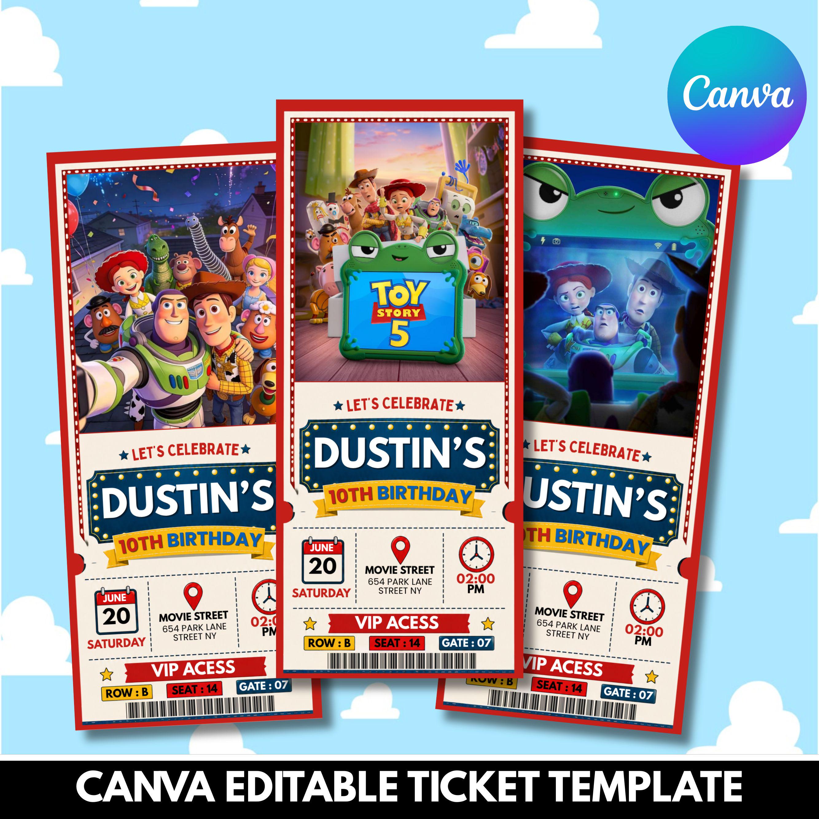 Toy Story 5 Printable Ticket - Etsy