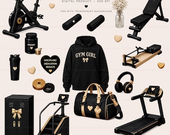 Luxury Gym Clipart Collection (Digital Download)