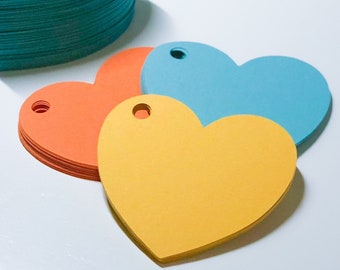 Heart Tags - Heart Shaped Paper Tags - Heart Gift Tags - Valentine Tags - Paper Hearts - Heart Shaped Labels - Heart Wedding Favor Tags