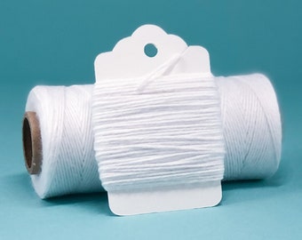 White Twine - White String - Pure White Cotton Twine - Bright White - 4-ply White Cotton String - DIY Wedding Favor Supplies