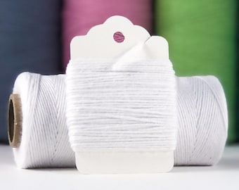 Solid White Baker's Twine - 100% Cotton 4-Ply Crafting String