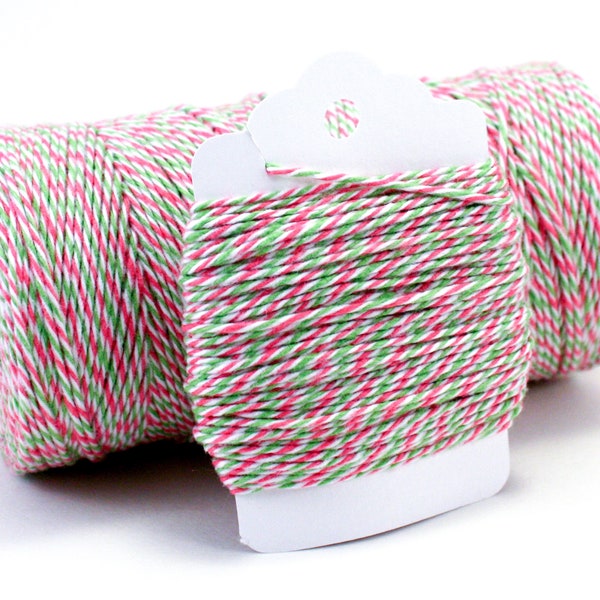 Watermelon Bakers Twine - Pink and Green Twine - Watermelon Divine Twine - Pink & Green Cotton String - BBQ Twine - Summer Gift Wrap