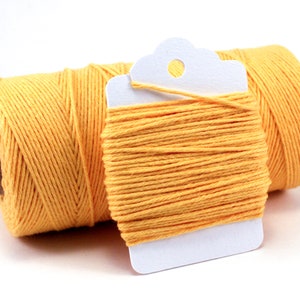 Yellow String - Bright Yellow Twine - Solid Yellow Divine Twine - Lemon Cotton Twine - Gender Neutral Baby Shower Twine - Vivid Bakers Twine