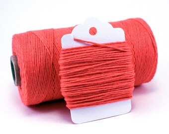Coral Baker's Twine - 100% String for Gift Tags and Favor Tags